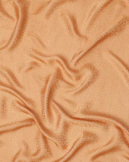 قماش كريب فيسكوز جاكار بلون بني خوخي وردي، 110 سم، الهند - D23814