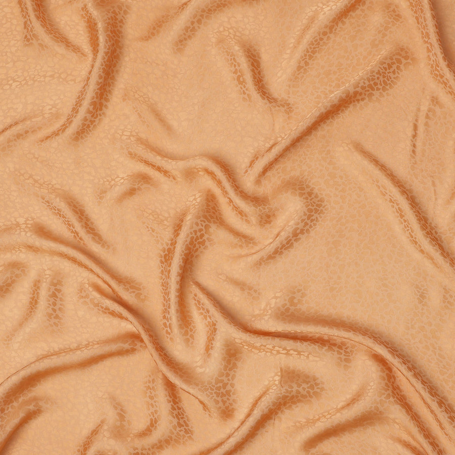 قماش كريب فيسكوز جاكار بلون بني خوخي وردي، 110 سم، الهند - D23814