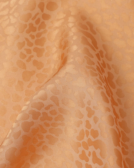 قماش كريب فيسكوز جاكار بلون بني خوخي وردي، 110 سم، الهند - D23814