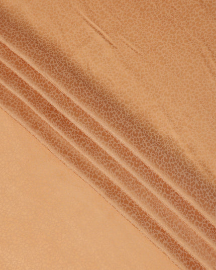 قماش كريب فيسكوز جاكار بلون بني خوخي وردي، 110 سم، الهند - D23814