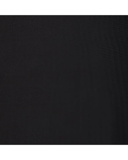 Classic black tone-on-tone self-pattern viscose crepe jacquard fabric, 110 Cms, India-D23815