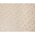 Light Beige floral metallic motif silk chiffon with gold lurex detailing fabric, 110 Cms, South Korea-D23817