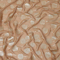 Nude beige floral metallic motif silk chiffon with gold lurex detailing fabric, 110 Cms, South Korea-D23820 Regal Fabrics