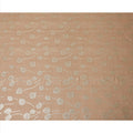 Nude beige floral metallic motif silk chiffon with gold lurex detailing fabric, 110 Cms, South Korea-D23820 Regal Fabrics