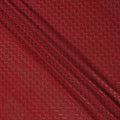 Crimson red chevron mirror embroidered synthetic blended viscose fabric, 110 Cms, India-D23828