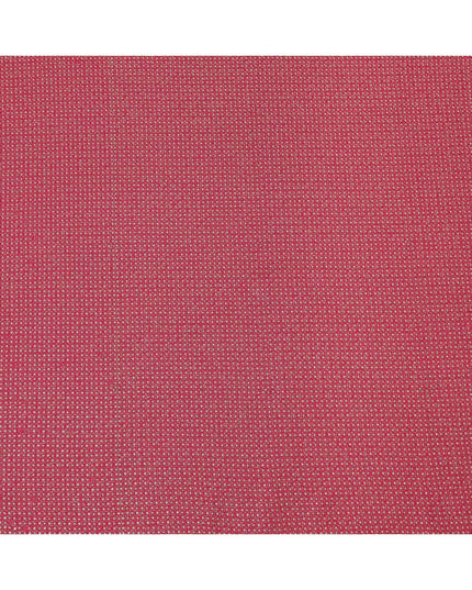 Rani pink square floral mirror embroidered synthetic blended viscose fabric, 110 Cms, India-D23832