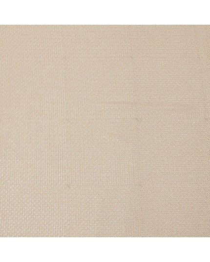 Ivory cream square floral mirror embroidered synthetic blended viscose fabric, 110 Cms, India-D23834