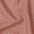 Dusty rose pink square floral mirror embroidered synthetic blended viscose fabric, 110 Cms, India-D23836