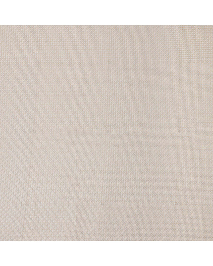 Ivory cream square floral mirror embroidered synthetic blended viscose fabric, 110 Cms, India-D23838