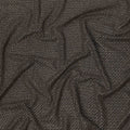 Jet black square floral mirror embroidered synthetic blended viscose fabric, 110 Cms, India-D23839