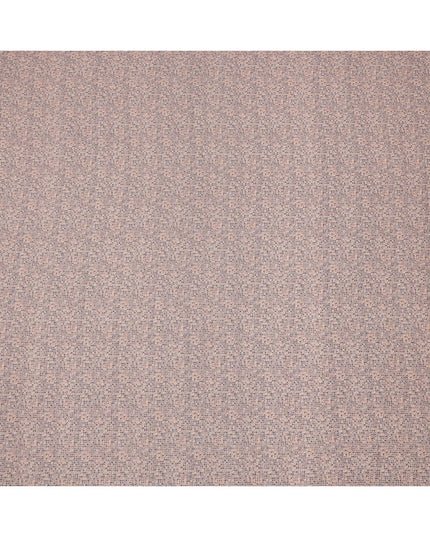 Dusty peach cotton voile fabric with micro abstract digital dot print, 110 Cms, India-D23858