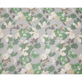 Soft Grey Base Green and Ivory Oversized Floral Printed Pure Silk Chiffon Fabric, 110 Cms Width, Made in South Korea-D23994