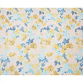 Beige Base Yellow and Blue Watercolor Floral Printed Pure Silk Chiffon Fabric, 110 Cms Width, Made in South Korea-D23996