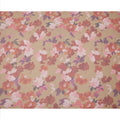 Brown Base Red and Pink Watercolor Floral Printed Pure Silk Chiffon Fabric, 110 Cms Width, Made in South Korea-D23997