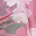 Pink Base Mauve and White Watercolor Floral Printed Pure Silk Chiffon Fabric, 110 Cms Width, Made in South Korea-D23998