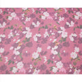 Pink Base Mauve and White Watercolor Floral Printed Pure Silk Chiffon Fabric, 110 Cms Width, Made in South Korea-D23998