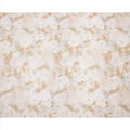 Ivory Base Beige and Green Soft Watercolor Floral Printed Pure Silk Chiffon Fabric, 110 Cms Width, Made in South Korea-D24000
