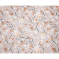 Dusty Lilac Base Peach and Ivory Floral Vine Printed Pure Silk Chiffon Fabric, 110 Cms Width, Made in South Korea-D24003