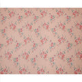 Peach Base Vintage Rose Vine Printed Pure Silk Chiffon Fabric, 110 Cms Width, Made in South Korea-D24009