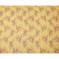 Yellow Base Vintage Rose Vine Printed Pure Silk Chiffon Fabric, 110 Cms Width, Made in South Korea-D24010