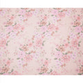 Blush Pink Base Bloom Cluster Floral Printed Pure Silk Chiffon Fabric, 110 Cms Width, Made in South Korea-D24012
