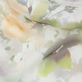 Mint Green Base Soft Blurred Botanical Floral Printed Pure Silk Chiffon Fabric, 110 Cms Width, Made in South Korea-D24013