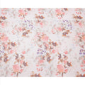 Blush White Base Rose Garden Blurred Floral Printed Pure Silk Chiffon Fabric, 110 Cms Width, Made in South Korea-D24014