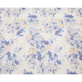 Ivory Base Lavender Blue Floral Mist Printed Pure Silk Chiffon Fabric, 110 Cms Width, Made in South Korea-D24016