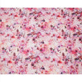 Pink and Fuchsia Watercolor Floral Printed Pure Silk Crepe Fabric, 110 Cms Width, Made in India-D24021