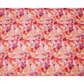 Orange and Coral Bold Floral Printed Pure Silk Crepe Fabric, 110 Cms Width, Made in India-D24022
