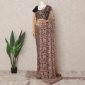 Rose Brown Premium French 2Tone Chantilly Saree Lace Fabric, Approx. 5.5 Mtrs, Width 110 Cms, Made in France-D24074 Regal Fabrics