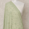 Sage Green Synthetic Georgette Dupatta with Embroidery and Mirror Work, 210 x 80 Cms, Made in India-D24093 Regal Fabrics