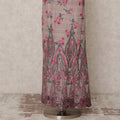 Dusty Rose Floral Printed Blended Cotton Fabric with Pink & Black Detailing, 130 Cms Width, 3.0 Mtrs Length, Made in India-D24129 Regal Fabrics