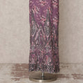 Plum Purple Floral Printed Blended Cotton Fabric with Pink & Black Detailing, 130 Cms Width, 3.0 Mtrs Length, Made in India-D24130 Regal Fabrics
