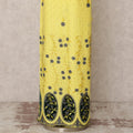 Bright Yellow Floral Embroidered Blended Cotton Fabric with Blue & Green Detailing, 130 Cms Width, 3.0 Mtrs Length, Made in India-D24131