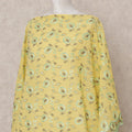 Yellow Green Embroidered Somali Dirac Cotton Voile Fabric, 3.5 Mtrs, Width 140 Cms, Made in Switzerland-D24622