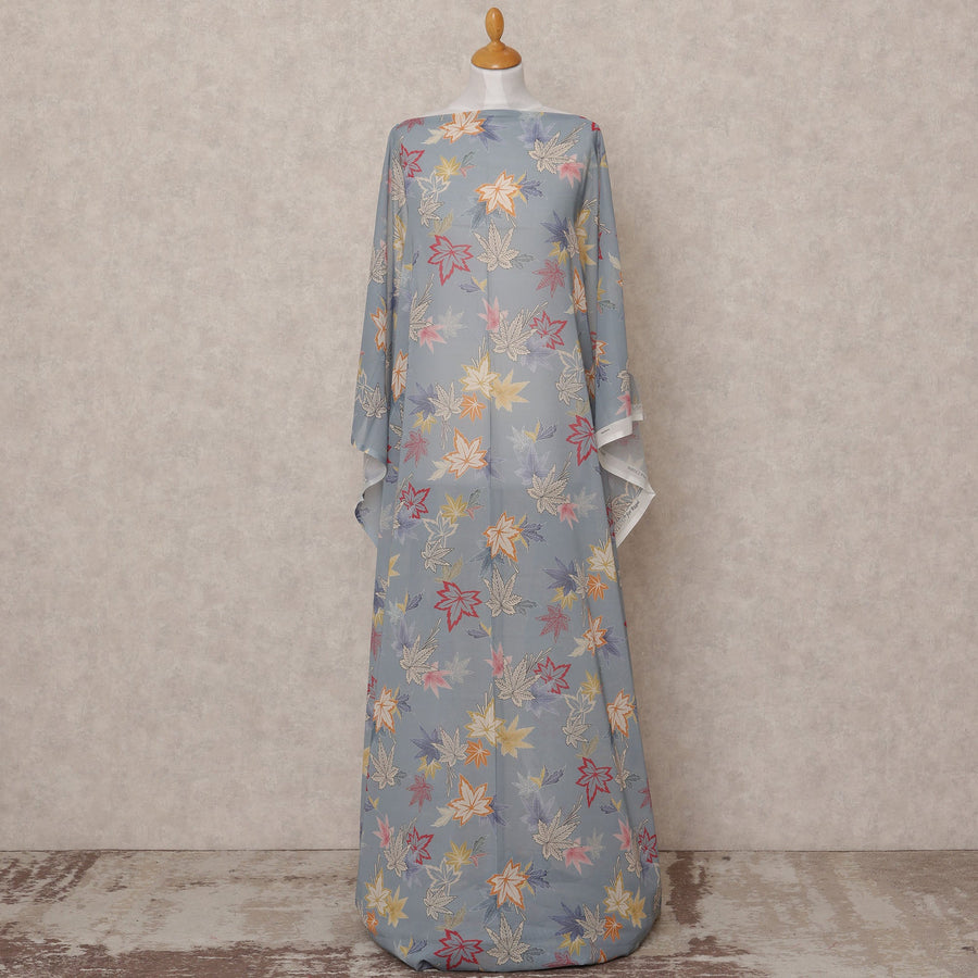 قماش ديراك صومالي من القطن الفوال بلون أوراق القيقب الأزرق الباهت، 3.5 متر، عرض 150 سم، صنع في إيطاليا - D24627