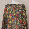Brown Multicolor Floral Somali Dirac Cotton Voile Fabric, 3.5 Mtrs, Width 150 Cms, Made in Italy-D24634 Regal Fabrics