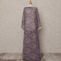 Royal Blue & Gold Traditional Somali Cotton Voile Dirac Fabric, 3.5 Mtrs, Width 150 Cms, Made in Italy-D24637 Regal Fabrics