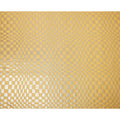 Golden Yellow Geometric Check Silk Chiffon Fabric with Metallic Lurex 110 Cms Width South Korea-D24985