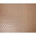 Copper Brown Geometric Check Silk Chiffon Fabric with Metallic Lurex 110 Cms Width South Korea-D24987