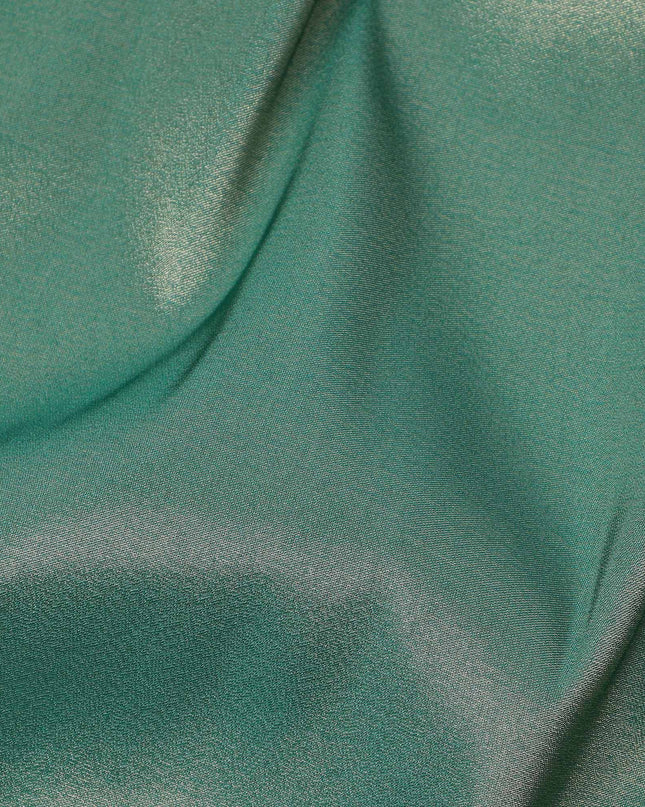 Emerald Green Solid Silk Lame Fabric 110 Cms Width South Korea-D24995