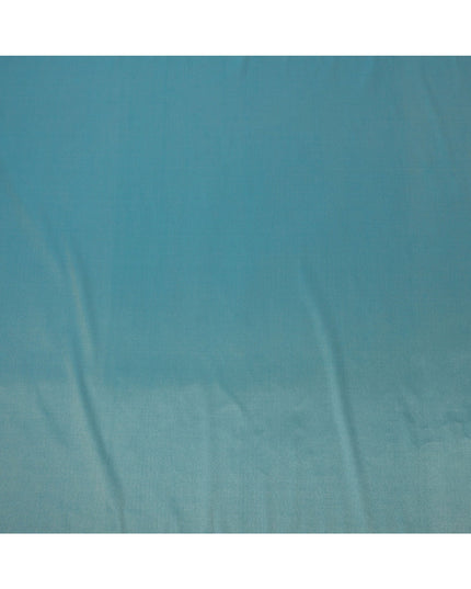 Turquoise Blue Solid Silk Lame Fabric 110 Cms Width South Korea-D24996