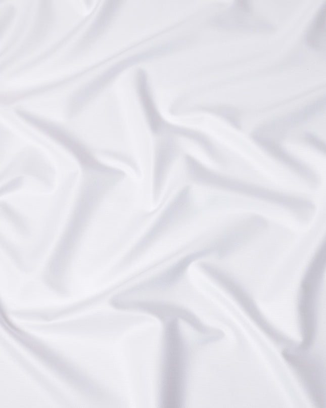White Premium Swiss 100% Cotton Shirting Fabric, Width 150 Cms, Made in Switzerland-D25028