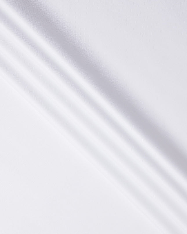 White Premium Swiss 100% Cotton Shirting Fabric, Width 150 Cms, Made in Switzerland-D25028