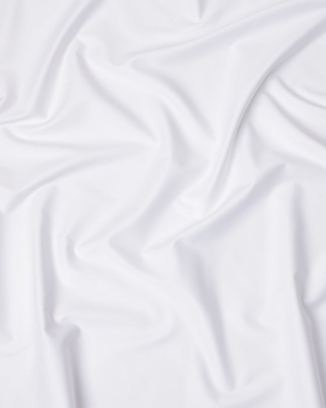 White Premium Swiss 100% Cotton Shirting Fabric, Width 150 Cms, Made in Switzerland-D25031