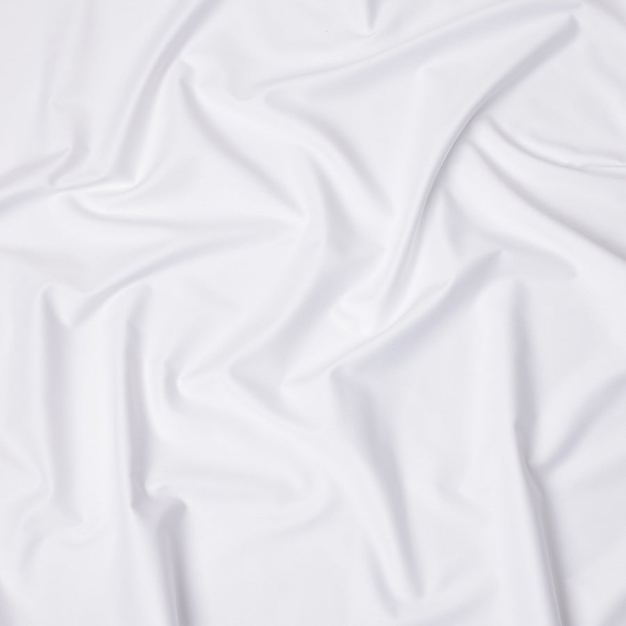 White Premium Swiss 100% Cotton Shirting Fabric, Width 150 Cms, Made in Switzerland-D25031