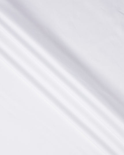 White Premium Swiss 100% Cotton Shirting Fabric, Width 150 Cms, Made in Switzerland-D25031