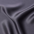 Charcoal Grey Premium Plain Pure Silk Satin Fabric, 110 Cms Width, Made in China-D26118