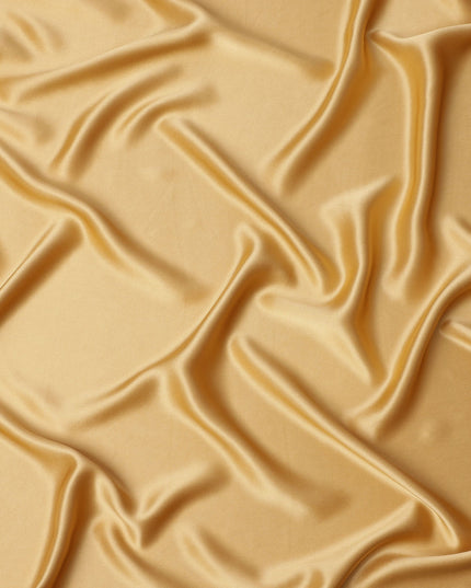 Golden Yellow Premium Plain Pure Silk Satin Fabric, 110 Cms Width, Made in China-D26119